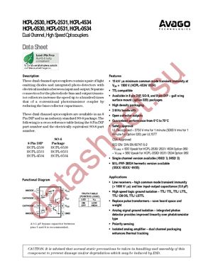 HCPL-2530-000E datasheet  